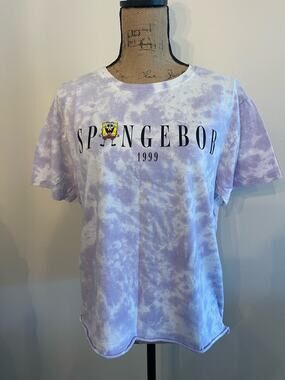 SpongeBob SquarePants Purple Tie dye Shirt Size XL